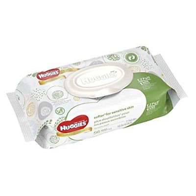 Huggies Natural Care Baby Wipes, Fragrance Free, 56ct