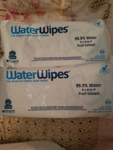 WaterWipes baby wipes 60 Wipes Lot Of 12 Exp. 9/19