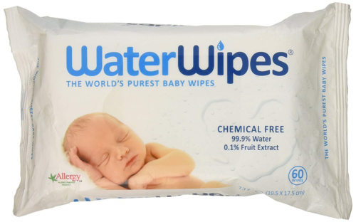 WaterWipes Baby Wipes, 60 Count pack of 2 by DermaH2O