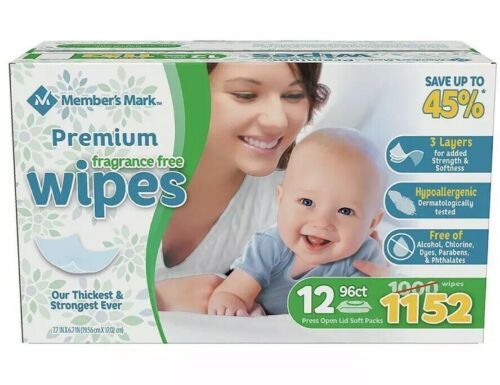 Member's Mark Premium Fragrance Free Baby Wipes (1152 ct.) FREE SHIPPING