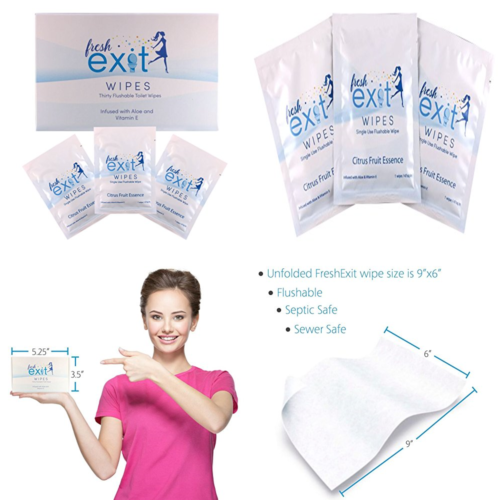 30 Individually Wrapped Flushable Wipes Ct Bathroom Perfect For Travel Made By F