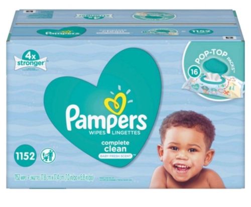 Pampers Scented Baby Wipes, Complete Clean 1152 ct. Dermatologist tested