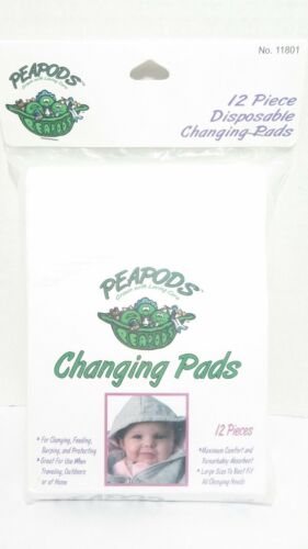 Peapods Baby Disposable Diaper Changing Pads 1 pkg of 12 pads