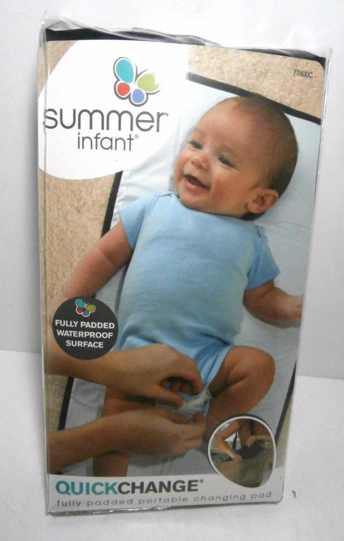 Summer Infant Quickchange Portable Changing Pad, Black/White Padded NEW in Pkg