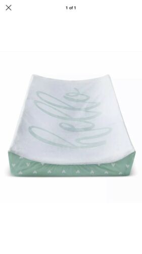Cloud Island~ Mint/White Plush HELLO Changing Pad Cover