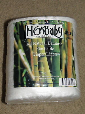 NEW roll of MG Baby all natural bamboo flushable diaper liners (roll of 100)