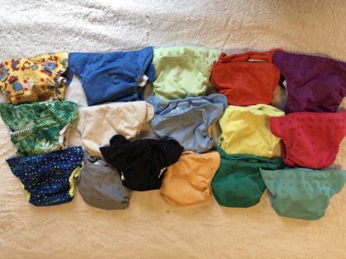 Bumgenius Elemental Lot Of 16 AIO Cloth Diapers