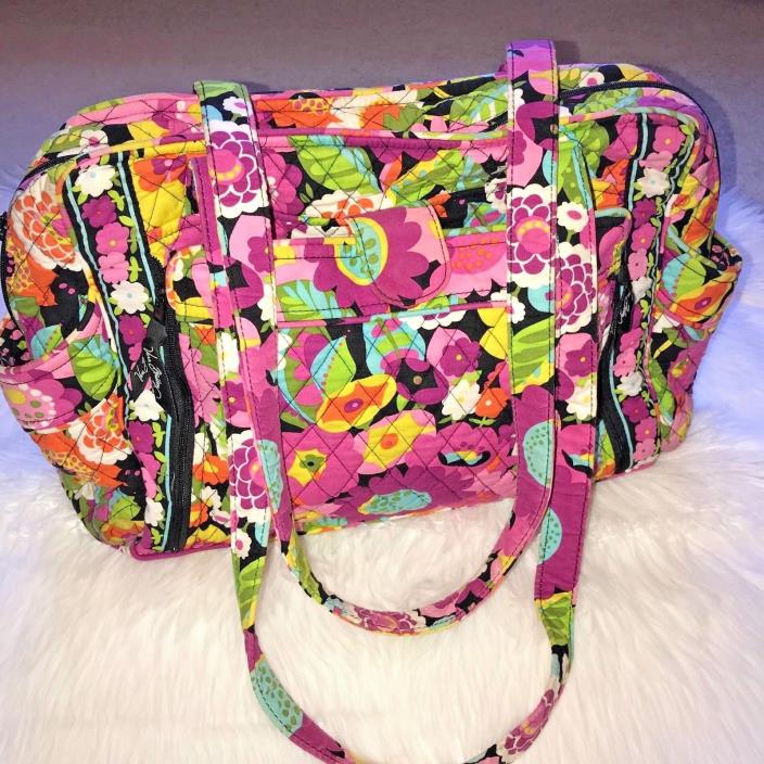 VERA BRADLEY Quilted Floral Large Diaper Baby Bag w/ Changing Pad ~ EUC