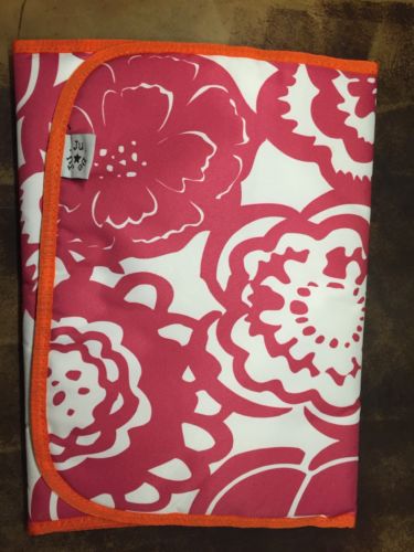 Ju Ju Be Prepared Memory Foam Changing Pad Diaper Bag Accessory Fushia Blossoms