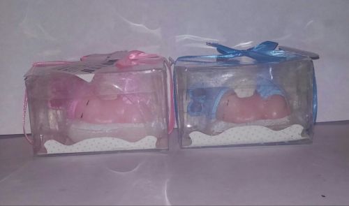 2 baby candles-1 boy 1 girl for baby shower