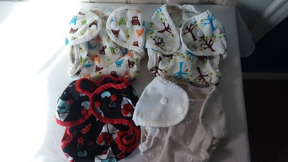 Thirsties Diaper Duo Wrap Size 1, 0-9 months Diaper Covers, Set 4 Fall Valentine
