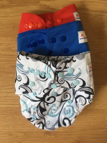 Alva Baby PUL Cloth Diaper Covers Double Gussets Snap Closures Waterproof