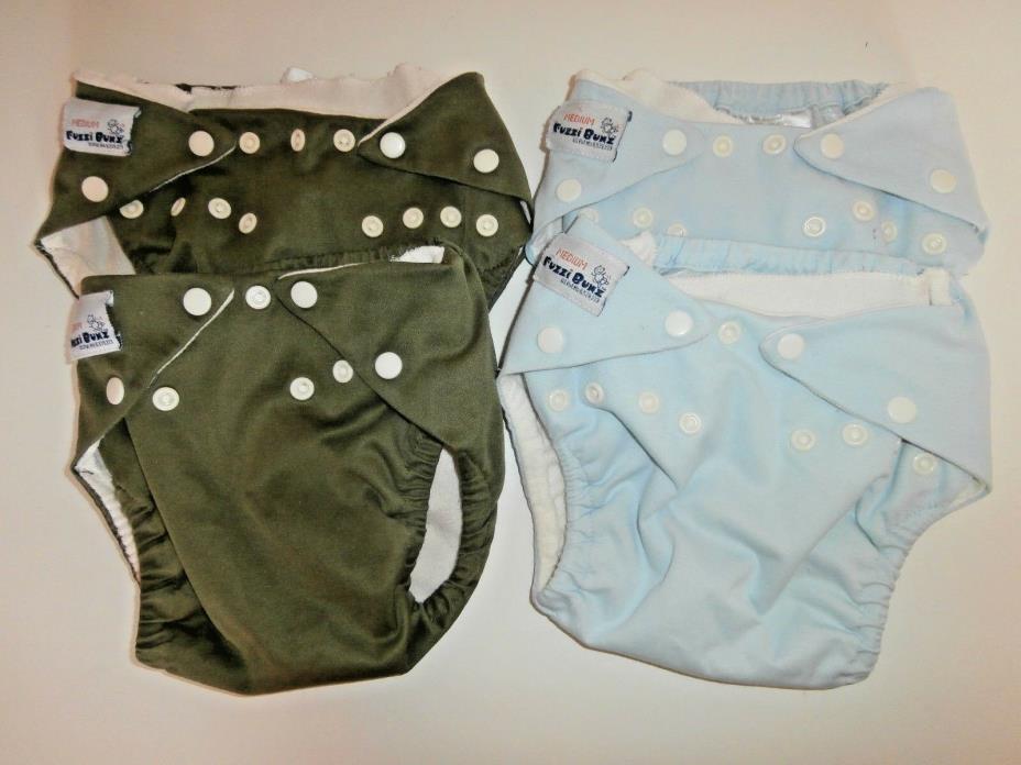 Fuzzi Bunz boys diaper covers lot (4) adjustable 1 size no diapers r liners