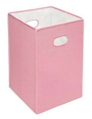 Badger Basket Folding Hamper Storage Bin in Pink [ID 49794]