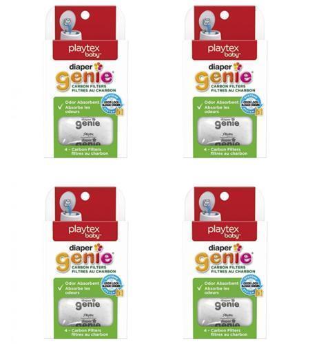 Playtex Carbon Filter Refill Packs for Diaper Genie, 4 Boxes = 16 Refills