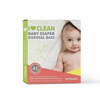 Baby Diapers Sanitary Disposal Bags 100% OXO Biodegradable Leak-Proof (45 Bags)