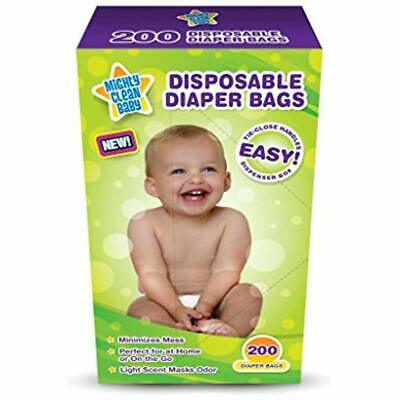 Mighty Clean Baby Disposable Diaper Bags, 200 Count