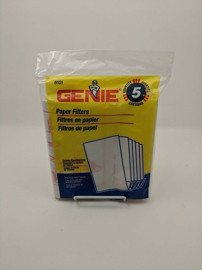 Lot of 5 Genie Paper Filters #6101 ~ Brand New, Factory Sealed!