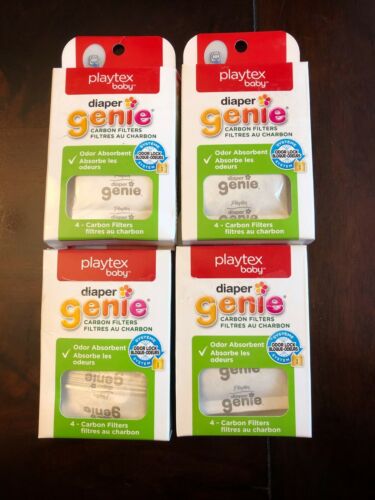 Diaper Genie Carbon Filters Refill Tray White Pack of 4 Lot Of 4 Playtex