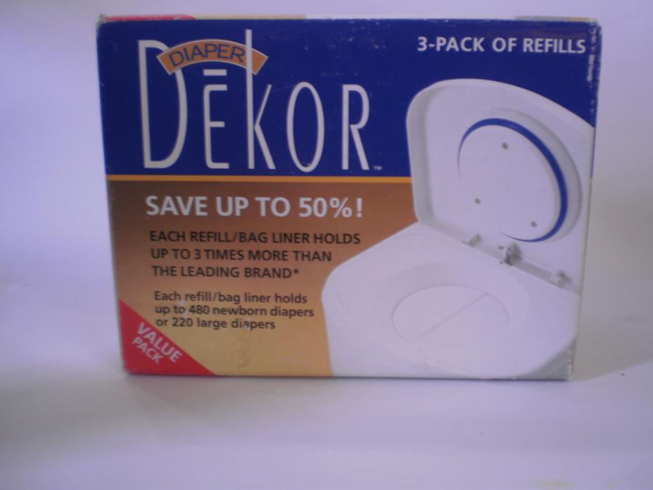 Dekor Diaper Refill 3 Pack, value pack - 480 newborn per refill