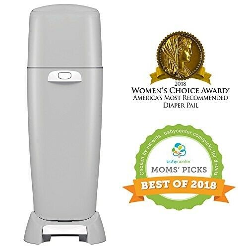 Diaper Genie Complete Diaper Pail,with Odor Lock Technology,Have 1 Pail&1 Refill