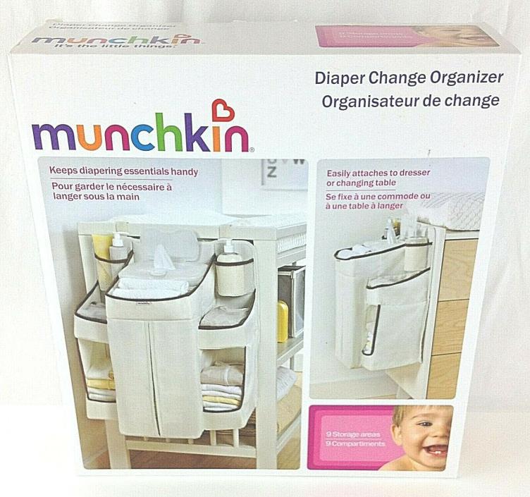 Munchkin Diaper Change Organizer, Attaches to Dresser or Changing Table - NEW