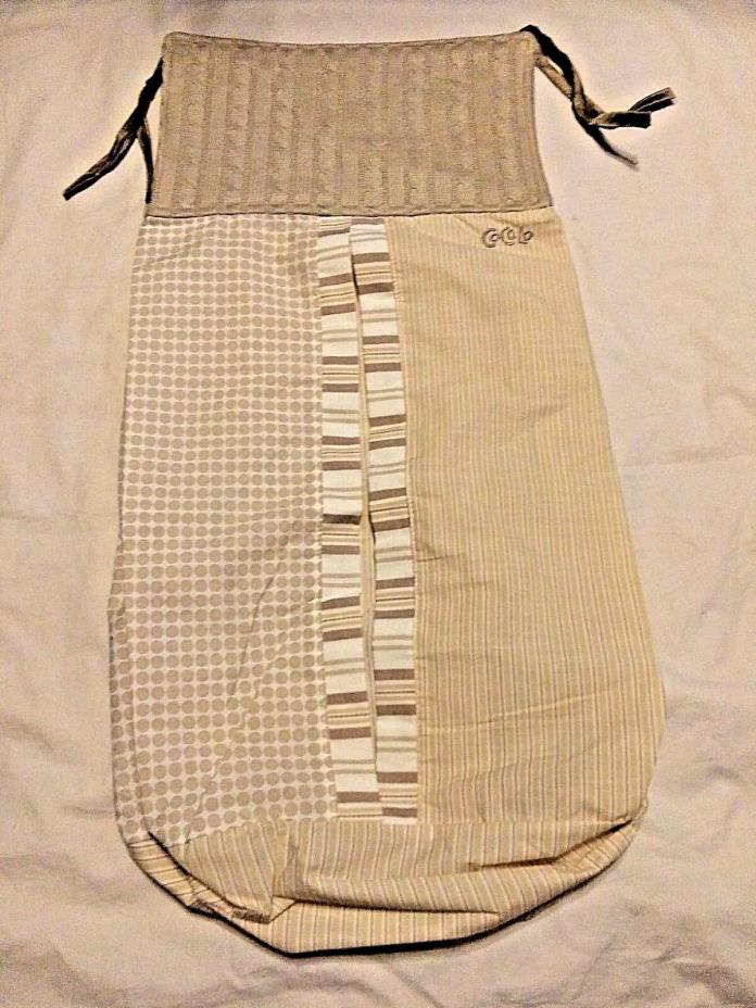 Cocalo Snickerdoodle Baby Nursery Diaper Stacker Neutral Pattern Brown Stripes
