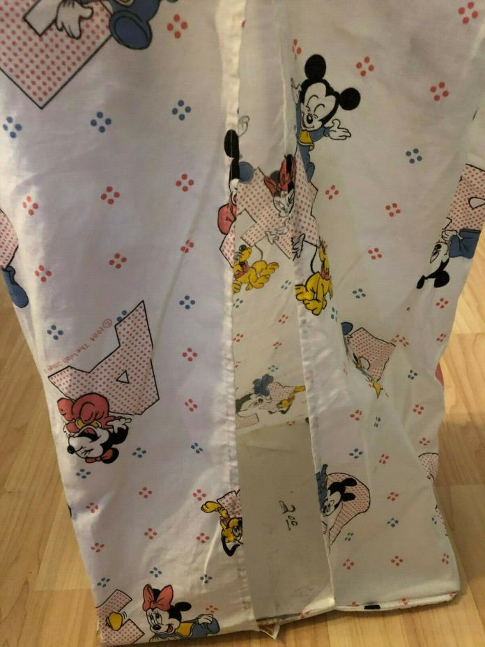 VTG Disney Baby Minnie Mickey Mouse Fabric Pluto White Red Blue Diaper Stacker
