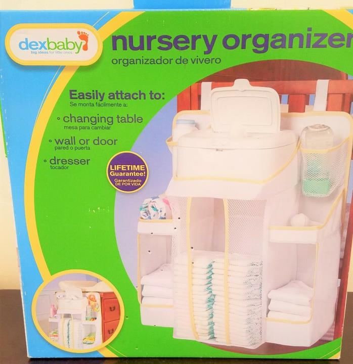 Dex Baby Nursery Organizer, Infant Diaper Stacker, Attach/Hang, New damaged Box