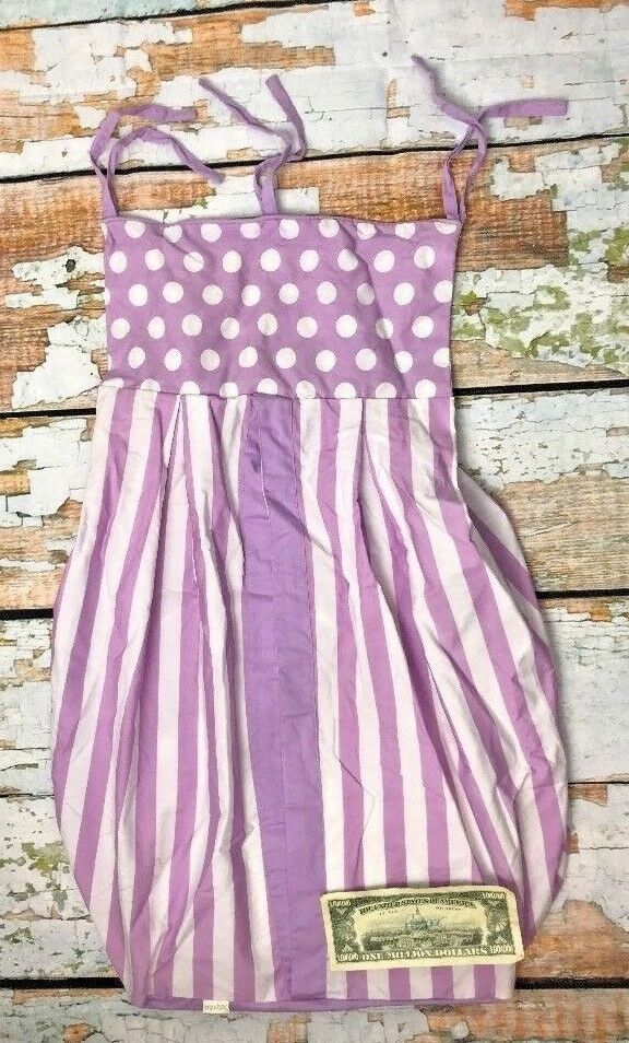 Tadpoles Basics Diaper Stacker Crib Lavender/White Stripe Polka Dot Cotton Baby