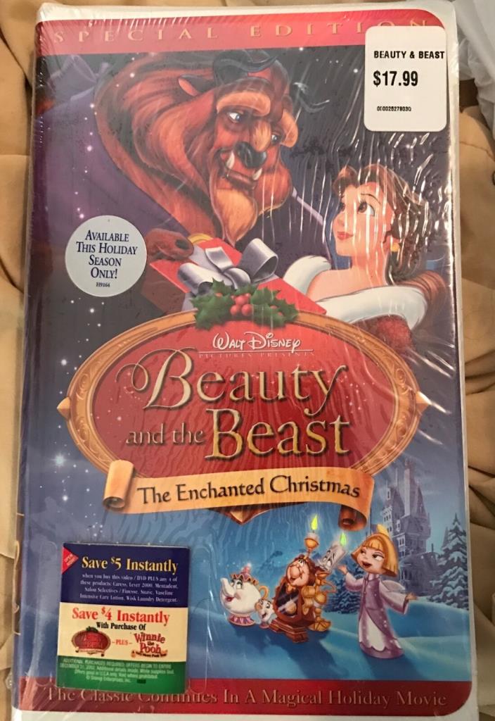 Beauty And The Beast, The Enchanted Christmas, Rare brand new still sealedDisney