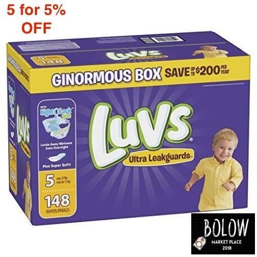 Luvs Ultra Leakguards Diapers Size 5 - 740 Count - Bulk Buying - 5% off - Saving