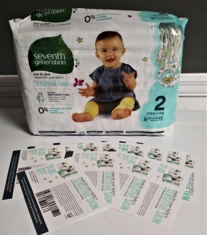 Seventh Generation Baby Free & Clear Diapers, Size 2, 12-18 Pounds
