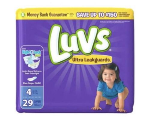 Luvs Ultra Leakguards, Jumbo Diapers Pack, Size 4, 22-37 Ib, 29 Diapers