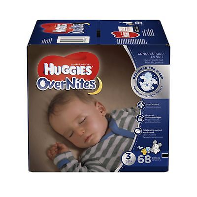 HUGGIES OverNites Diapers, Size 3, 68 ct., BIG PACK Overnight Diapers (Packag...