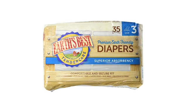 7 PACKAGES Earth's Best Chlorine-Free Diapers, Size 3 16-28 LB NEW