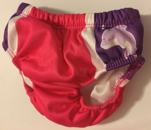 Swim Ways Swim Diaper Pink Purple 6M (13-18lbs) Reusable. Quick Dry