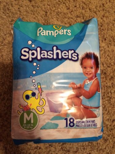 Pampers Splashers Med 20-33lbs 18 Disposable Swim Pants/ Diapers