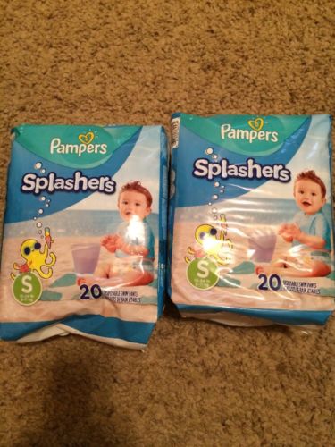 Pampers Splashers Size S 13-24lbs   20 Disposable Swim Pants/ Diapers