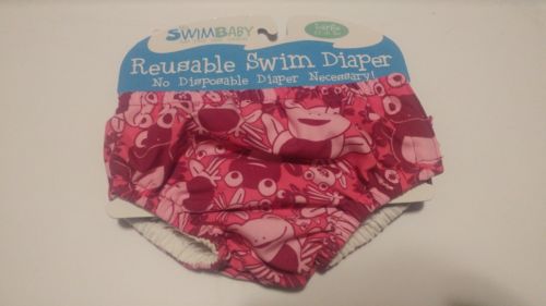 My Swim Baby Reusable Cloth Swim Diaper Large (22-26 lbs) Hopping Holly
