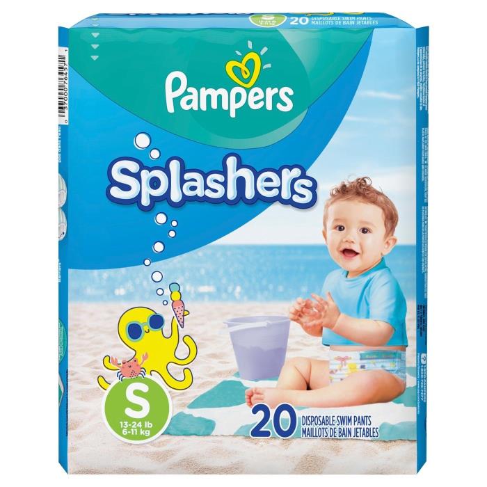 LOT 27 PAMPERS SPLASHERS DISPOSABLE SWIM PANTS DIAPERS SMALL13-24 540 PIECES