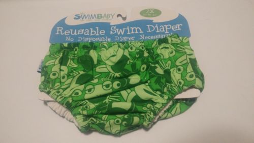 My Swim Baby Reusable Cloth Swim Diaper 2X (30-40 lbs) Leaping Leo