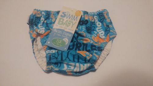 My Swim Baby Reusable Cloth Swim Diaper 3X (38-45+ lbs) Aqua Splash