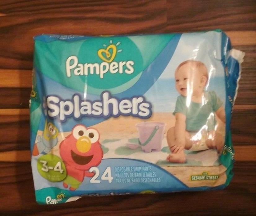 Pampers Splashers size 3-4 or 6 Disposable Swim Pants NIP