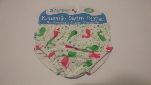 My Swim Baby Reusable Cloth Swim Diaper 3X (38-45+ lbs) Wilma The Whale