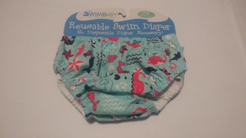 My Swim Baby Reusable Cloth Swim Diaper 3X (38-45+ lbs) Little Mermaids