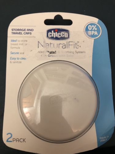 Chicco Natural Fit 2 pack Storage & Travel Caps Fits all NaturalFit Bottles
