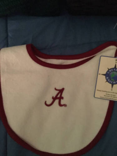 **CREATIVE KNITWEAR**ALABAMA BABY BIB**NEW