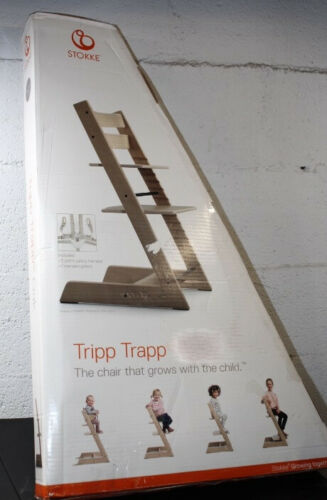 STORE DEMO Stokke Tripp Trapp Chair Black w/ Safety Harness & Extended Gliders