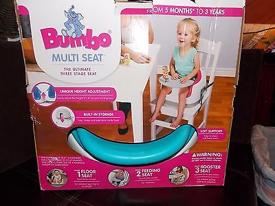 Bumbo Multi Seat Belt Adjustable Booster 5 Months to 3 Years NEW NIB
